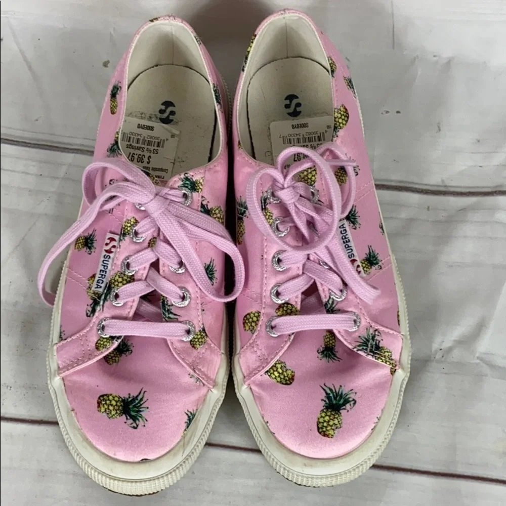 SUPERGA SATINFANT PINEAPPLE SATIN SNEAKER  ❤️ SZ‎ 6.5